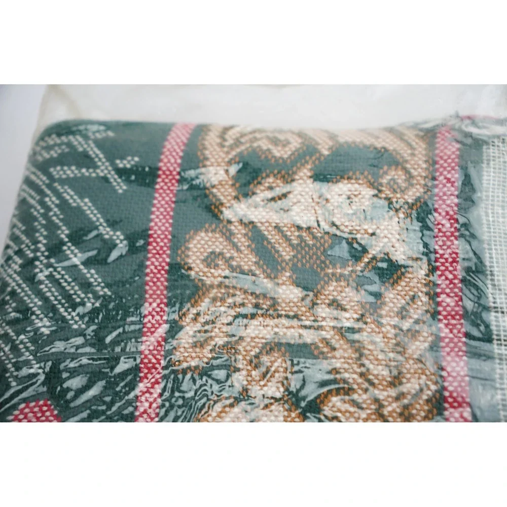 Crown Crafts Throw Blanket Unisex 48x60 Green Holly Festival Cotton Tapestry NEW
